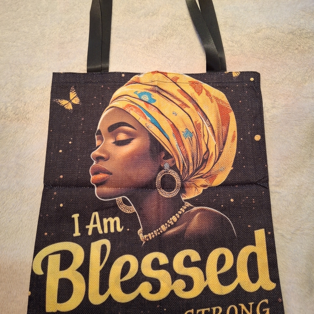 Stylish Black and Yellow Tote Bag